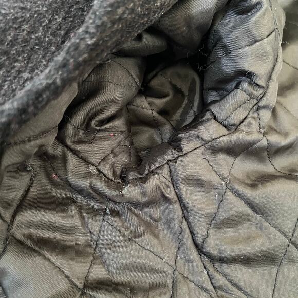 Vintage J.Crew Wool Mohair Herringbone Coat Midi Dark Chocolate Brown Size M - Picture 8 of 8